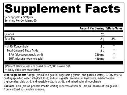 Xymogen OmegaPure 600 EC 120 Softgels