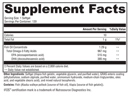 Xymogen OmegaPure 900 EC 120 Softgels