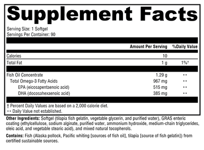 Xymogen OmegaPure 900 EC 90 Softgels