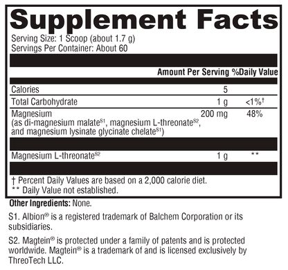 Xymogen OptiMag Neuro Unflavored 102g