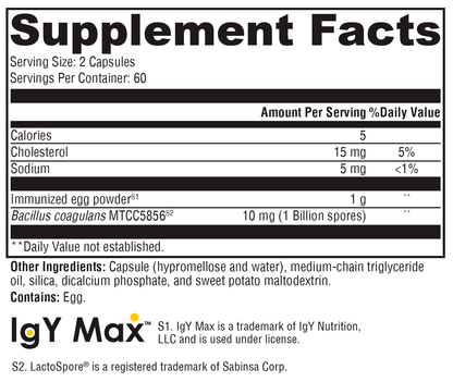 Xymogen ProbioMax IG 26 120 Capsules