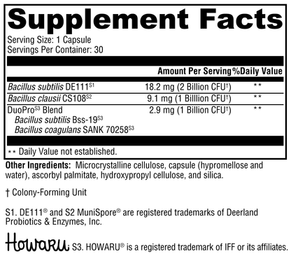 Xymogen ProbioMax Spore 30 Capsules