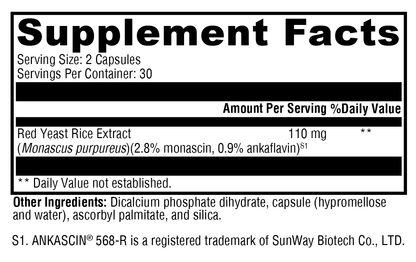 Xymogen Red Yeast Rice 60 Capsules