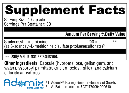 Xymogen SAM-e 30 Capsules