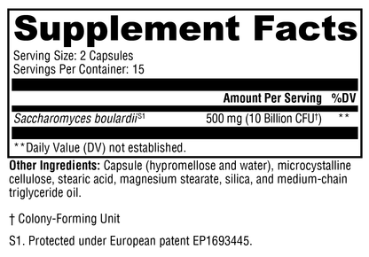 Xymogen Saccharomycin 10B 30 Capsules