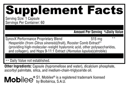 Xymogen SynovX Performance 60 Capsules