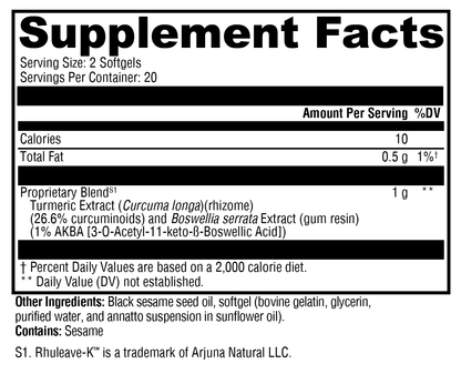 Xymogen SynovX Relief 40 Softgels