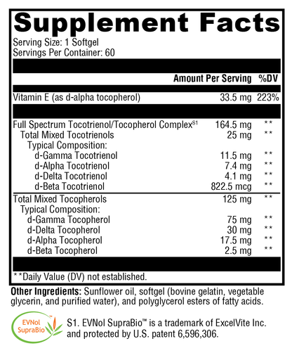 Xymogen Xcellent E 60 Softgels