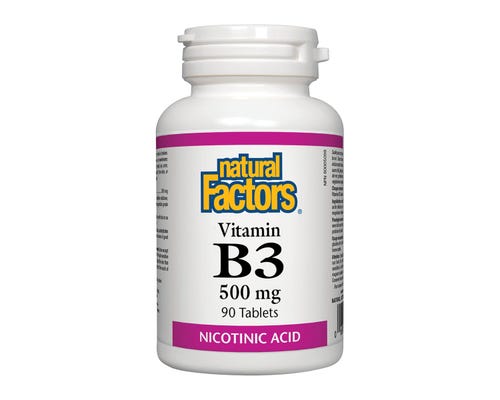 Natural Factors Vitamin B3 500mg 90 Tablets