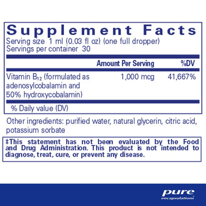 Pure Encapsulations Adenosyl/Hydroxy B12 Liquid 30mL