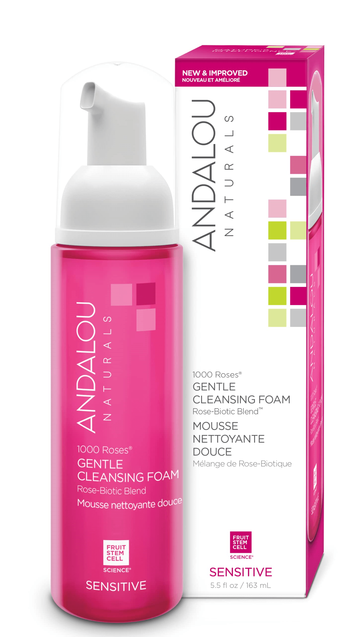 Andalou Naturals 1000 Roses Gentle Cleansing Form 163mL