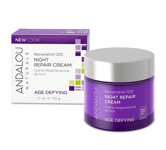 Andalou Naturals Night Repair Cream Resveratrol Q10 50g