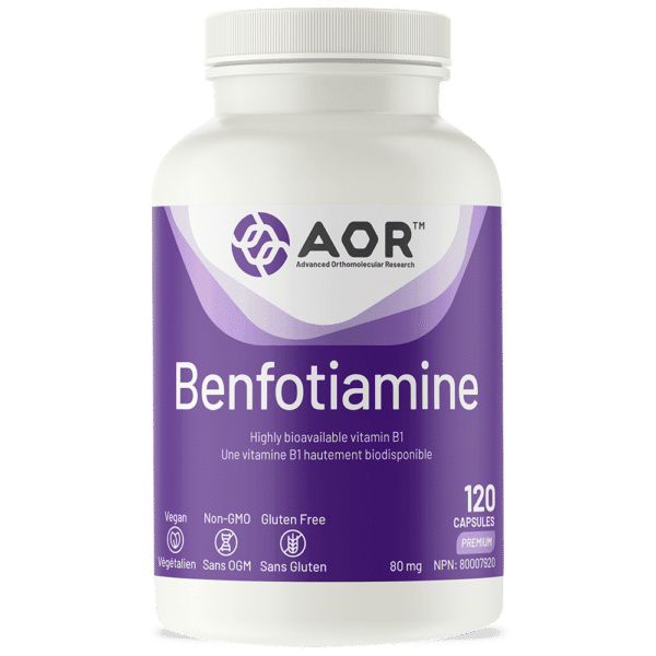 AOR Benfotiamine 120 Capsules 