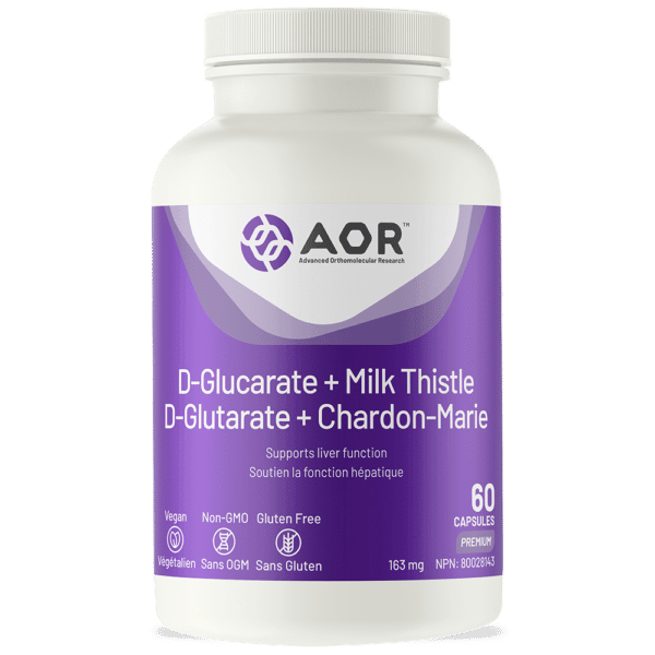 AOR D-Glucarate + Milk Thistle 60 Capsules 