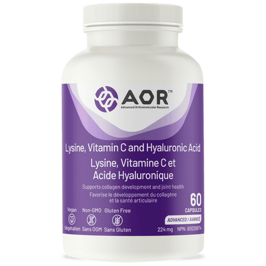 AOR Lysine, Vitamin C and Hyaluronic Acid 60 Capsules 
