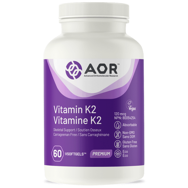 AOR Vitamin K2 60 Capsules - Wellness Supplement