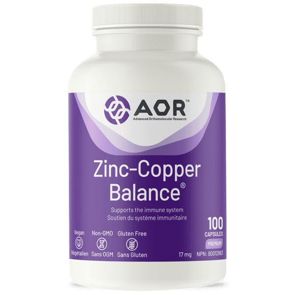 AOR Zinc-Copper Balance 100 Capsules 