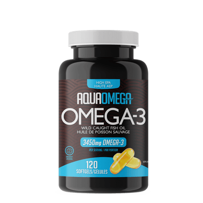 AquaOmega Omega-3 High EPA 120 Softgels - Wellness Supplement
