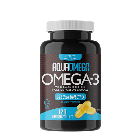 AquaOmega Omega-3 High EPA 120 Softgels - Wellness Supplement