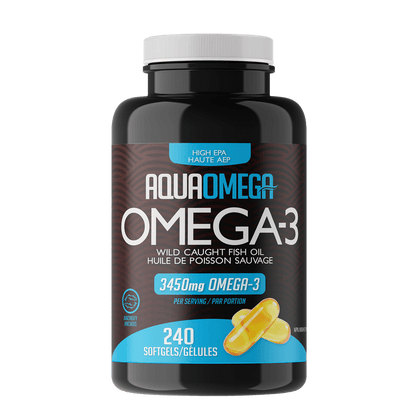 AquaOmega Omega-3 High EPA 240 Softgels - Wellness Supplement
