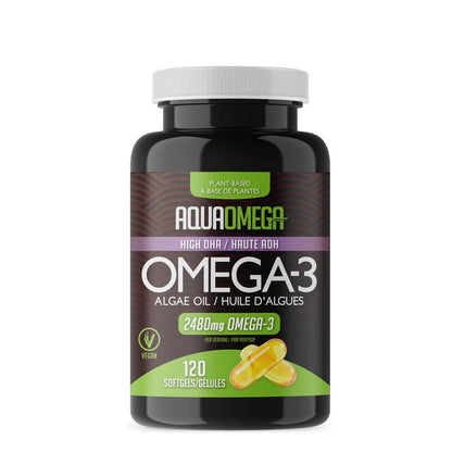 AquaOmega Omega-3 Plant-Based 120 Capsules - Wellness Supplement
