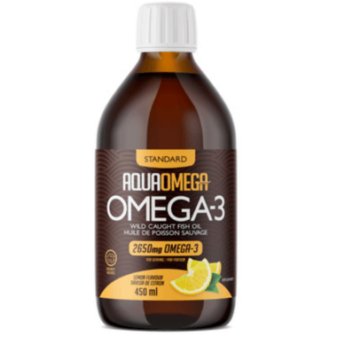 AquaOmega Omega-3 Standard Lemon 450mL - Wellness Supplement
