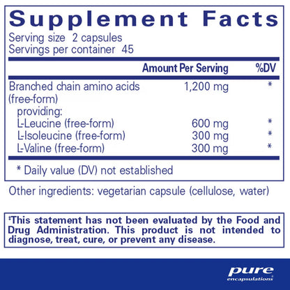 Pure Encapsulations BCAA 90 Capsules