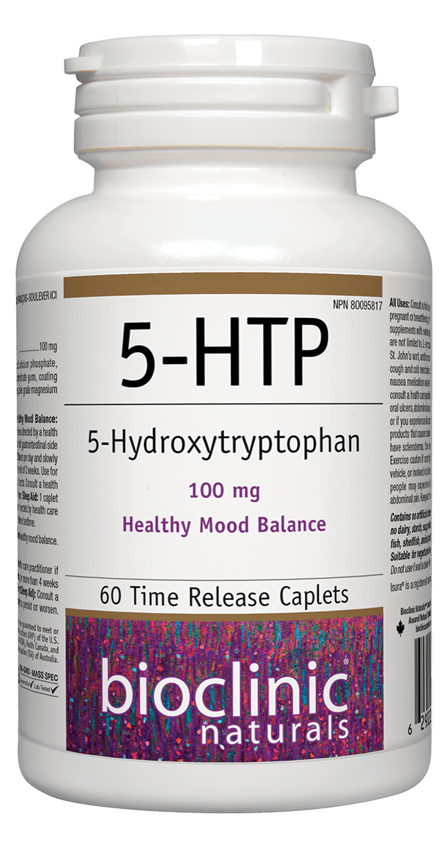 Bioclinic Naturals 5-HTP 100mg Time Release 60 Capsules 