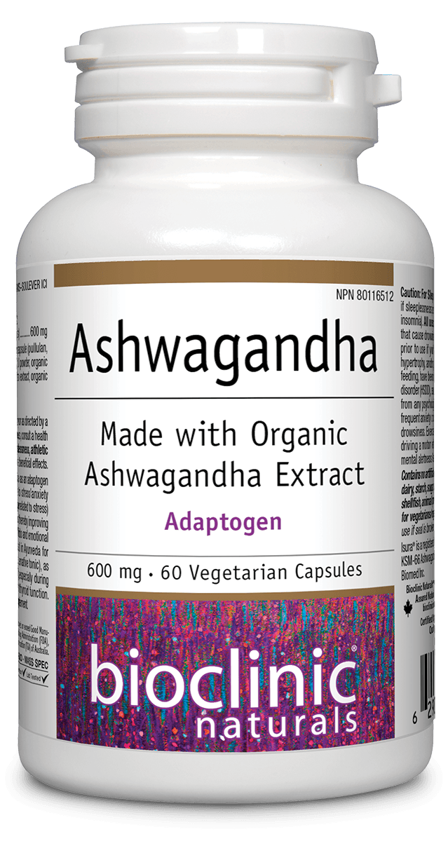 Bioclinic Naturals Ashwagandha 600mg 60 Veg Capsules 