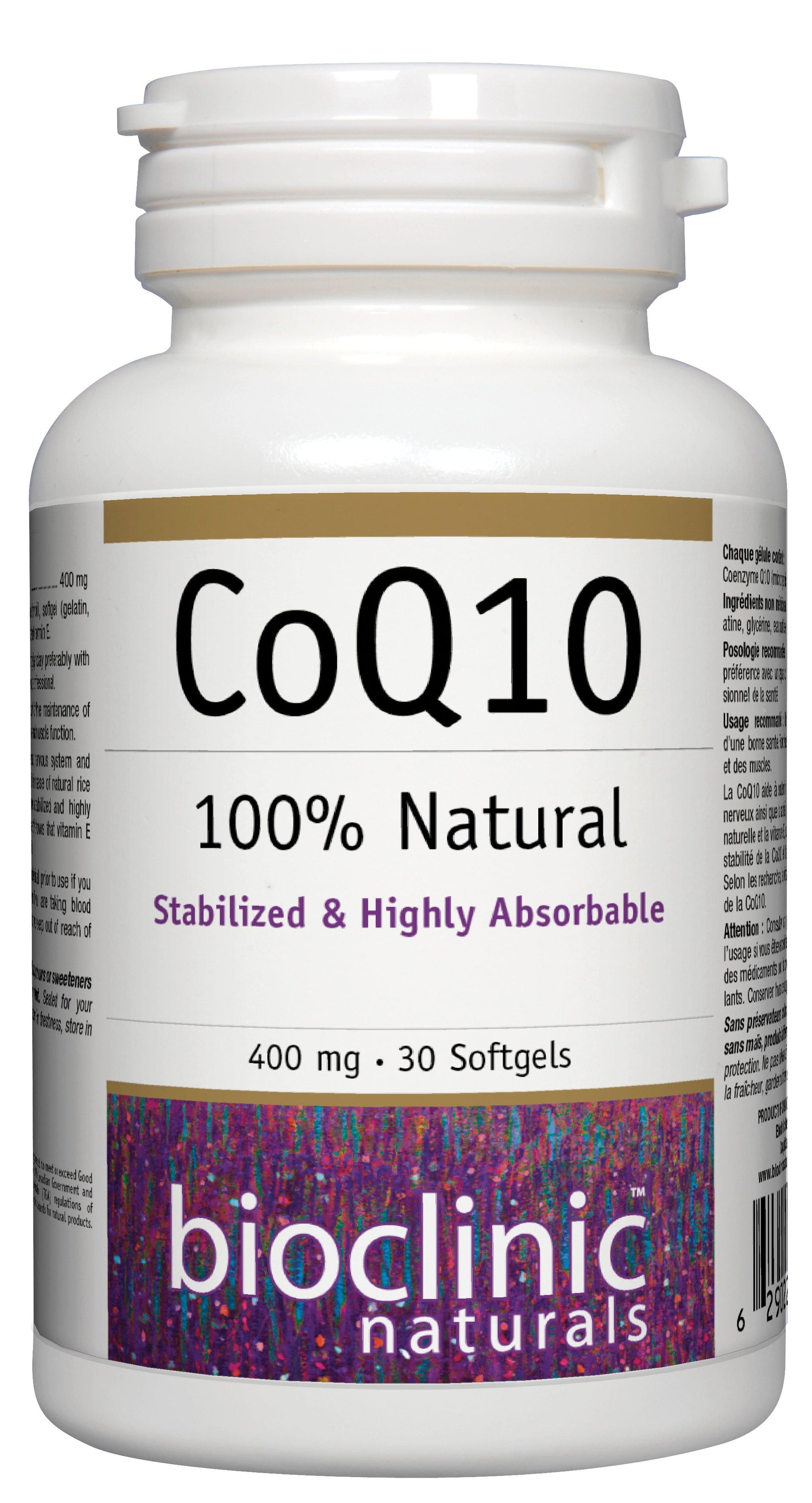 Bioclinic Naturals CoQ10 400 mg 30 Softgels 