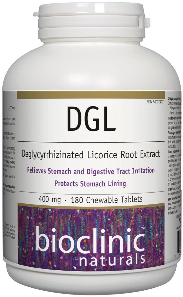 Bioclinic Naturals DGL 400mg 180 Chewable Tablets 