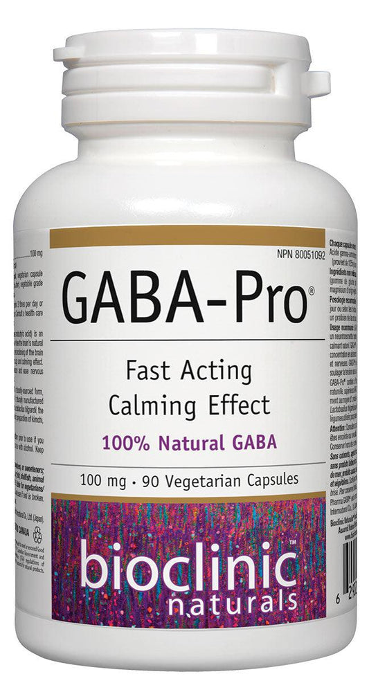 Bioclinic Naturals GABA-Pro® 100mg 90 Veg Capsules 