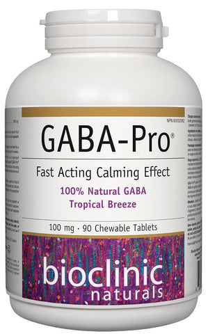 Bioclinic Naturals GABA-Pro  100mg Tropical Breeze 90 Chewable Tablets