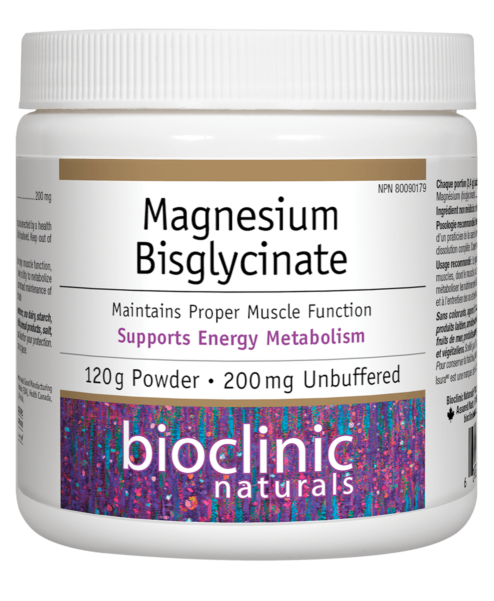 Bioclinic Naturals Magnesium Bisglycinate 200mg Powder 120g 