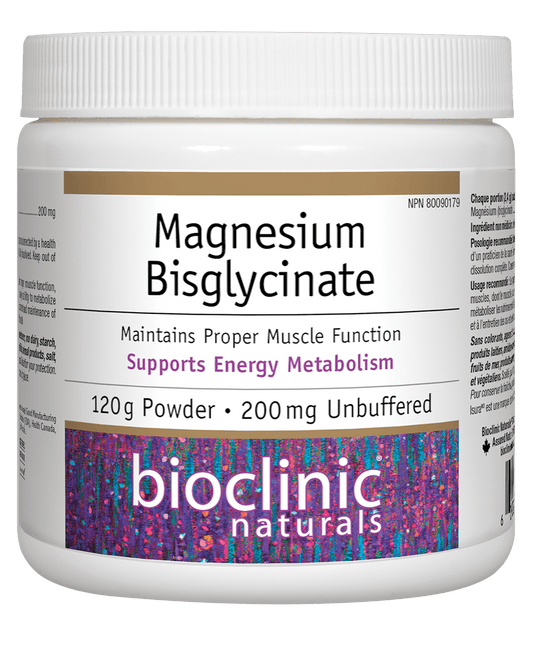 Bioclinic Naturals Magnesium Bisglycinate 200mg Powder 120g 