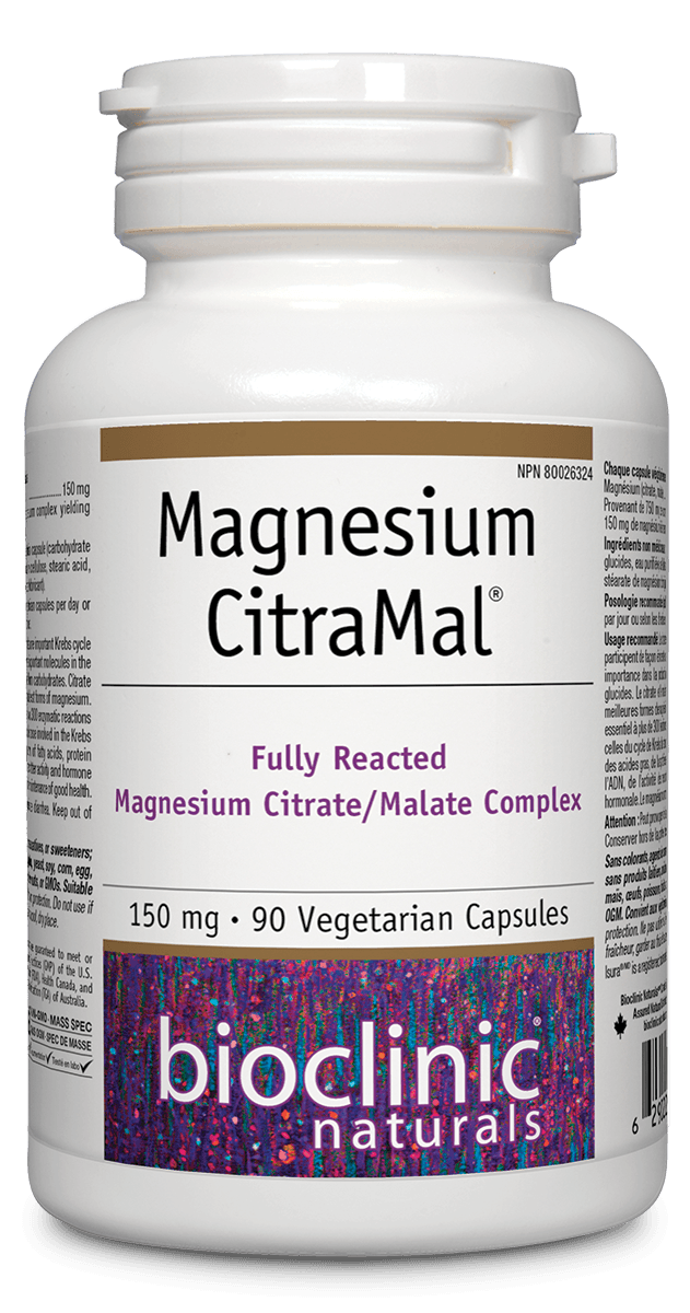 Bioclinic Naturals Magnesium CitraMal™ 150mg 90 Veg Capsules 