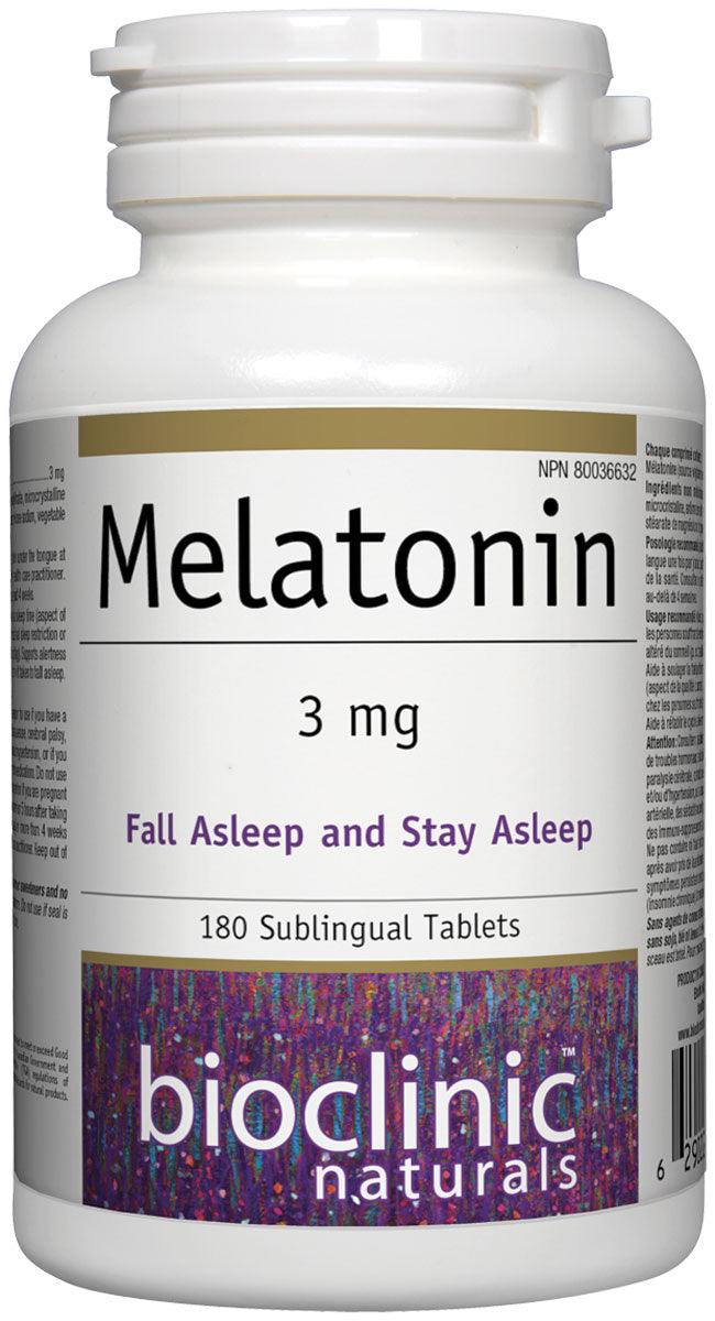 Bioclinic Naturals Melatonin 3 mg 180 Sublingual Tablets 