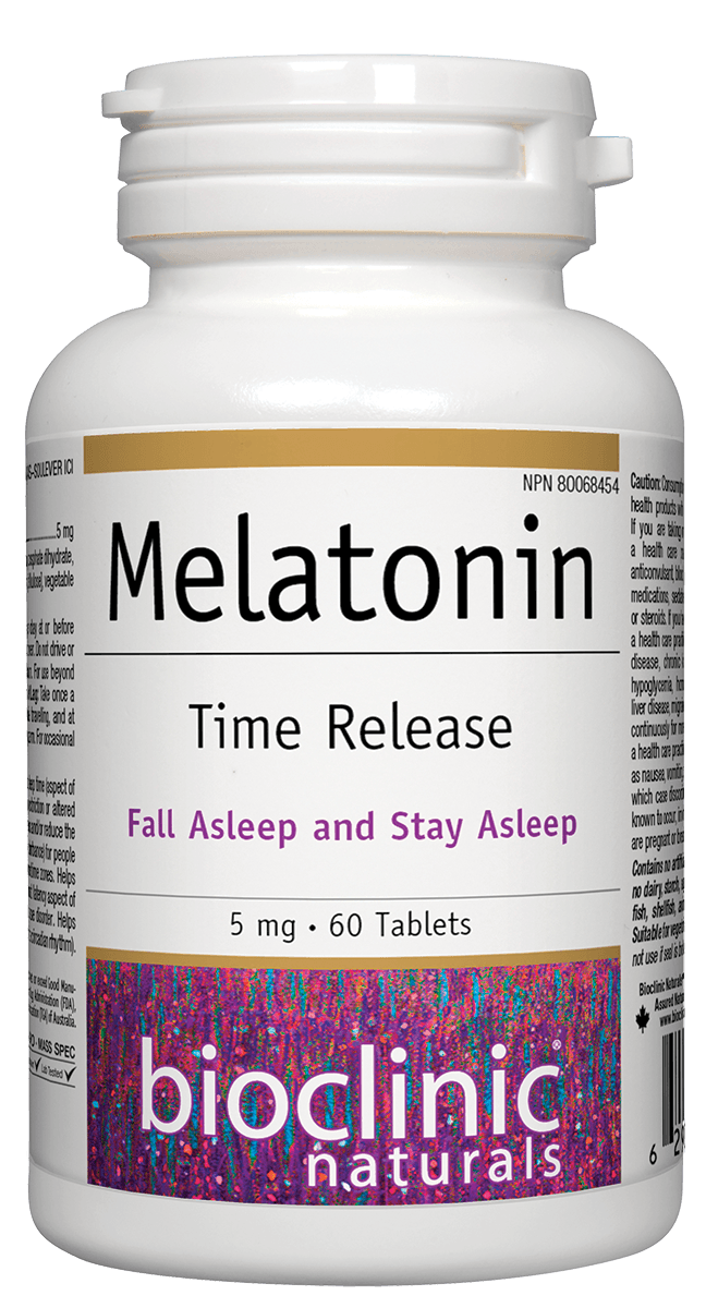 Bioclinic Naturals Melatonin Time Release 5mg 60 Tablets 