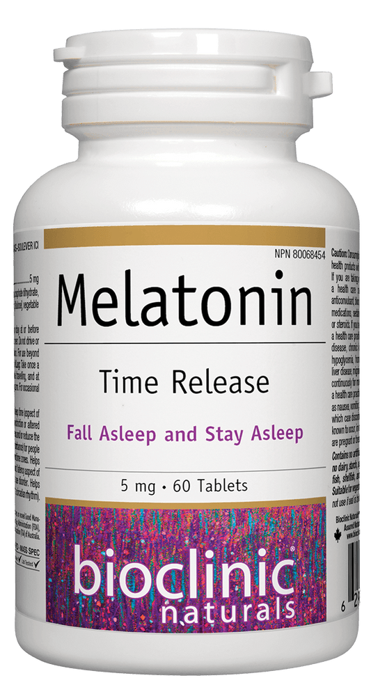 Bioclinic Naturals Melatonin Time Release 5mg 60 Tablets 