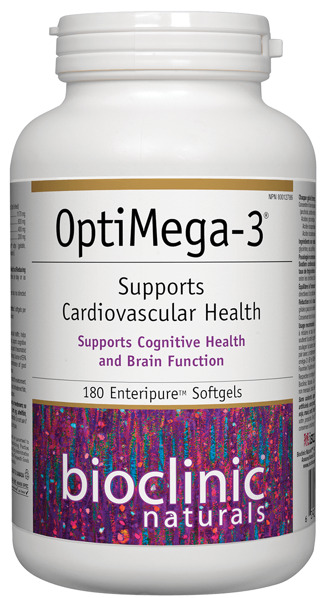 Bioclinic Naturals OptiMega-3 EPA 400mg DHA 200mg 180 Softgels 