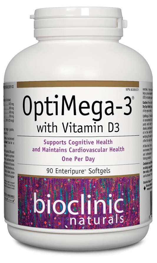 Bioclinic Naturals OptiMega-3 with Vitamin D3 90 Softgels 