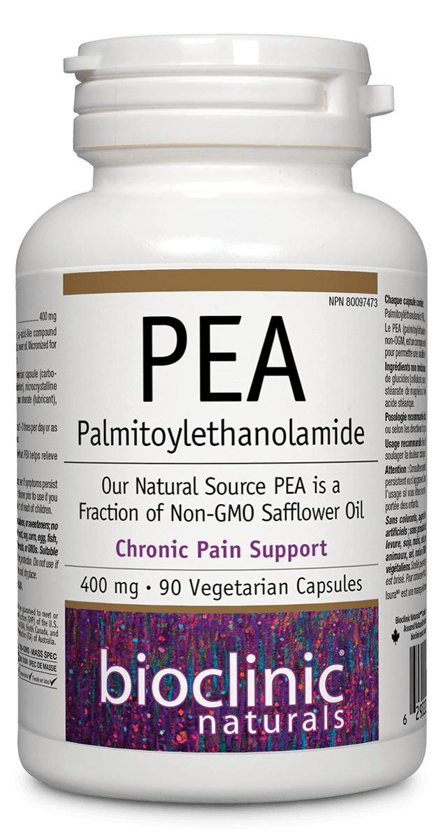 Bioclinic Naturals PEA (Palmitoylethanolamide) 400mg 90 Veg Capsules 
