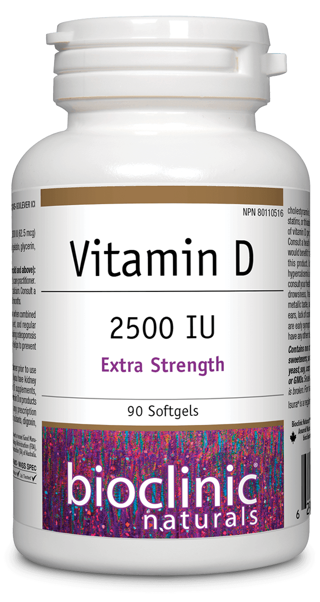 Bioclinic Naturals Vitamin D 2500IU 90 Softgels 