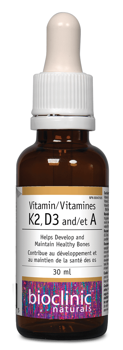 Bioclinic Naturals Vitamin K2, D3 and A Liquid 30mL 