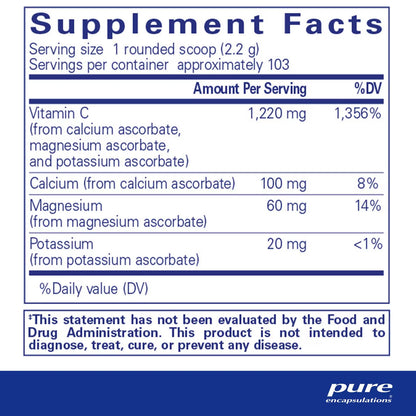 Pure Encapsulations Buffered Ascorbic Acid Powder 227g