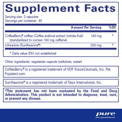 Pure Encapsulations CaffPhenol 60 Capsules