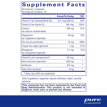 Pure Encapsulations +CAL+ with Ipriflavone 210 Capsules