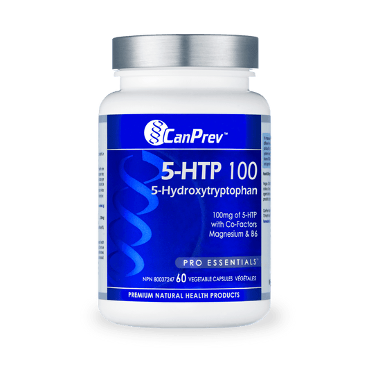 CanPrev 5-HTP 100 with B6 & Magnesium 60 Veg Capsules - Wellness Supplement
