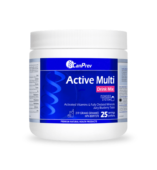 CanPrev Active Multi Drink Mix Juicy Blueberry 219g - Wellness Supplement