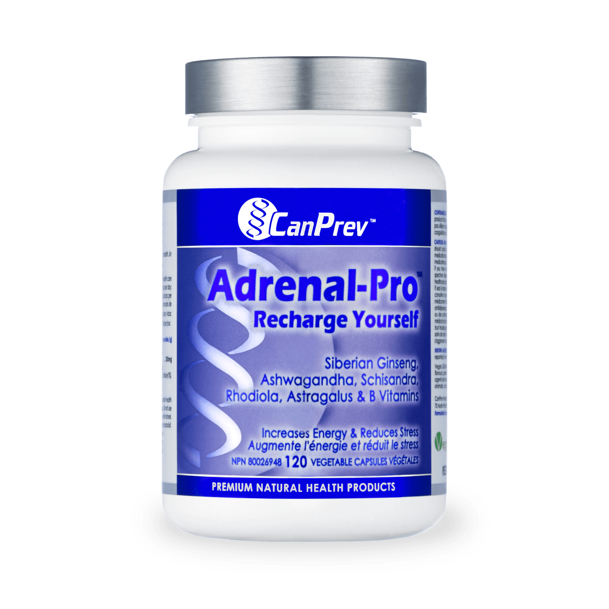 CanPrev Adrenal-Pro Recharge Yourself 120 Veg Capsules 